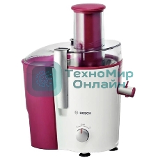 Соковыжималка Bosch MES25C0 белый/бордовый, центробежная, 700 Вт, 1250 мл, механическое