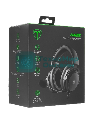 Гарнитура игровая T-LINE Haze, провод 2м, черный (64760)