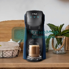 Кофеварка капсульная Kitfort КТ-7462 синий/черный, исп. кофе - капсулы Nespresso, Dolce Gusto/молотый, 0.85 л, 1450 Вт, 19 бар