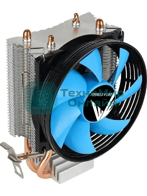 Кулер Aerocool Formula Verkho 2 серебристый/синий 90мм алюминий+медь 2000rpm 25db 4-pin 110W 142мм
