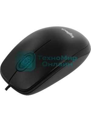 Мышь проводная Logitech B100 черный, 1000 dpi, USB, кнопки - 3