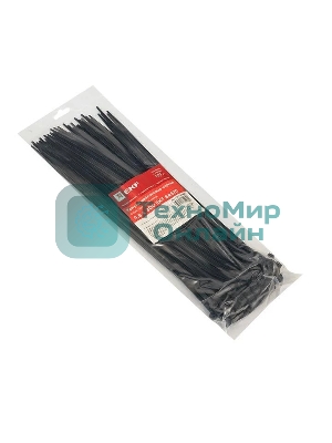 Хомут кабельный 4.8х300 нейл. черный (уп. 100 шт) EKF plc-cb-4.8x300