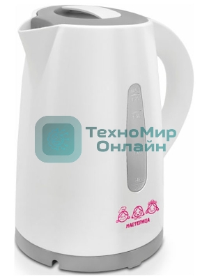 Чайник электрический Мастерица ЕК-1701M белый/серый