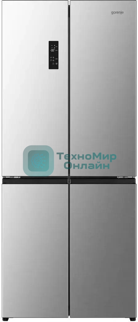 Холодильник Gorenje NRM819E61X серый трехкамерный 311/149л морозилка сбоку, No Frost, Side by Side