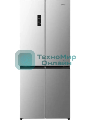 Холодильник Gorenje NRM819E61X серый трехкамерный 311/149л морозилка сбоку, No Frost, Side by Side