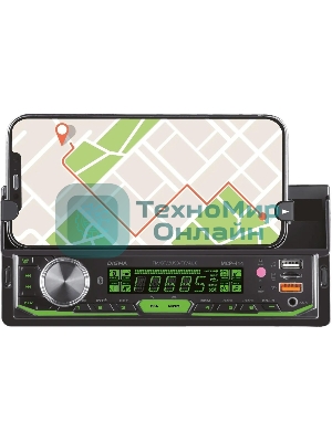 Автомагнитола Digma MCP-414, 1 DIN, Bluetooth, USB Type-A, AUX, пульт ДУ