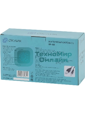Акустическая система Oklick OK-160 2.0 черный 6Вт