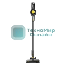 Пылесос вертикальный Centek CT-2573 черный/желтый, питание от аккумулятора, 215 Вт, уборка сухая, пылесборник 0.8 л, работа от АКБ max 45 мин