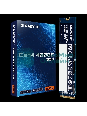 Накопитель SSD Gigabyte 4000E (G440E500G), 500Gb, PCIe 4.0 x4, M.2 2280, NVMe, R/W 3600/3000