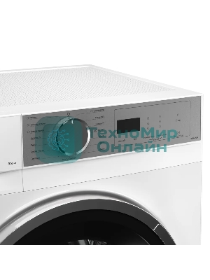 Стирально-сушильная машина Kuppersberg WDM 470 W, High-Tech, отдельностоящая, глубина 52.5 см, загрузка 8 кг, загрузка при сушке 6 кг, 14 программ, 1400 об/мин, инверторный BLDC двигатель, сенсорное/поворотное управление, пар, самодиагностика, дозагрузка белья, отложенный старт, контроль пенообразования, белый/серебристый