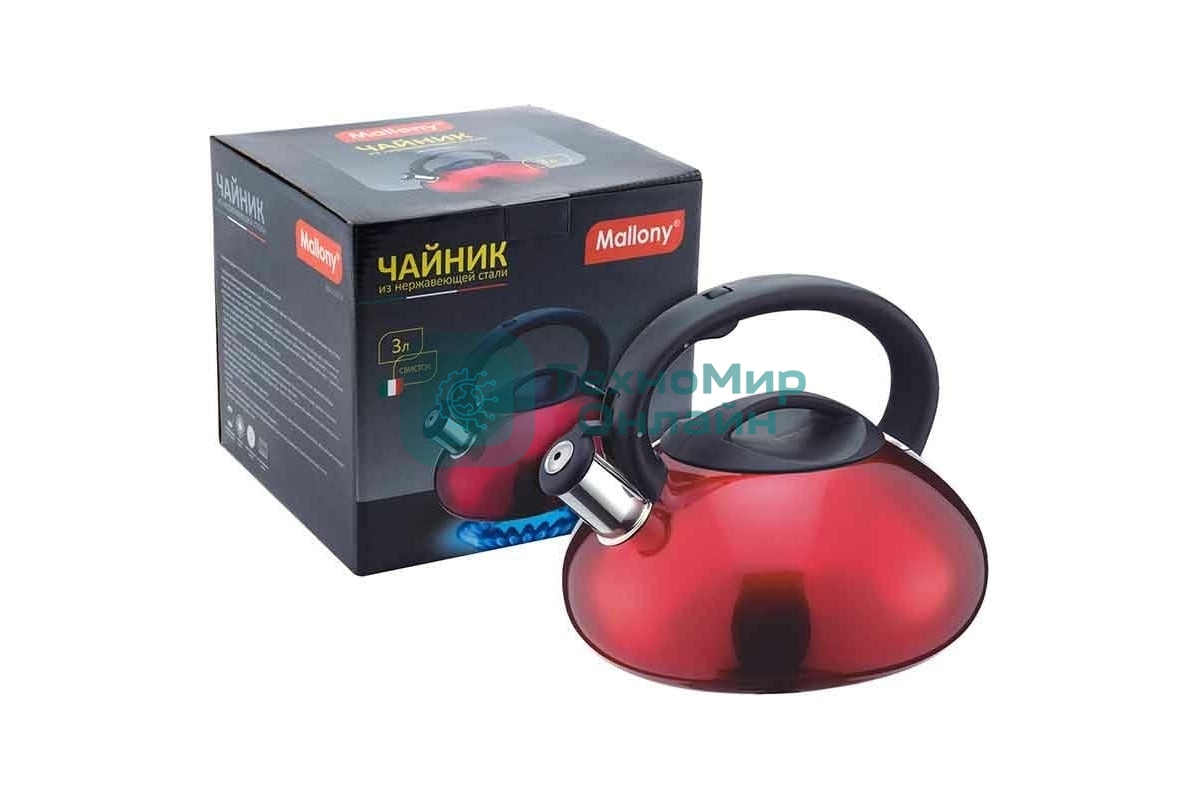 Чайник для плиты MALLONY MAL-103-R красный