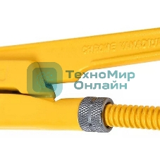 Трубный рычажный ключ №2 с прямыми губками Deli DL105155 420мм, раскрытие губок 0-55мм, сталь Cr-V