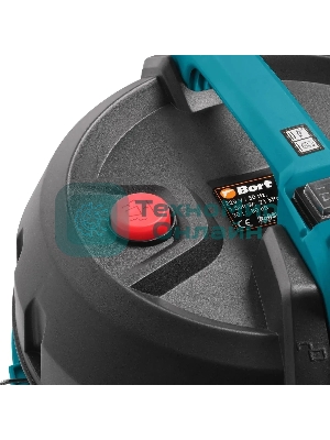 Пылесос профессиональный Bort BSS-1530 черный, 300/1500 Вт, уборка влажная/сухая, пылесборник мешок/контейнер 30л