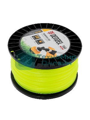 Леска для триммера Denzel звезда, 3,0мм х 166м, на DIN катушке FLEX CORD