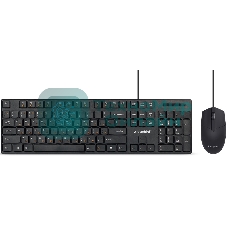 Комплект клавиатура+мышь Gembird KBS-9050L проводной, USB, 1000 DPI, чёрный