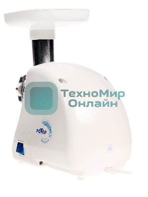 Мясорубка электрическая Ротор Экстра М ЭМШ 35/250-1 белый, 1500 Вт, 0.6 кг/мин, защита от перегрузки, насадки - 2