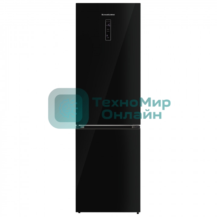 Холодильник Schaub Lorenz SLU S344GY7EI черный двухкамерный 235/109л морозилка снизу, No Frost