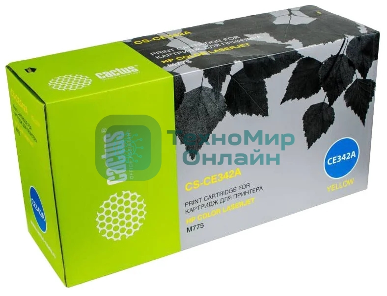 Картридж лазерный Cactus CS-CE342A желтый (16000 стр.) для HP Color LaserJet M775