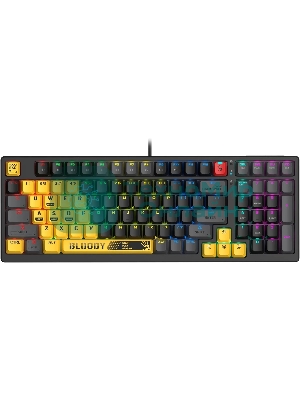 Клавиатура A4Tech Bloody S98 Sports Lime BLMS Plus проводная USB желтый/серый
