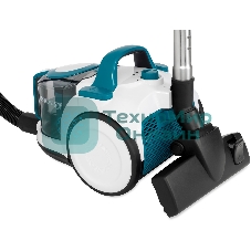 Пылесос Hyundai HYV-C5460 белый/бирюзовый, 380/2200 Вт, уборка сухая, пылесборник контейнер 2.5 л