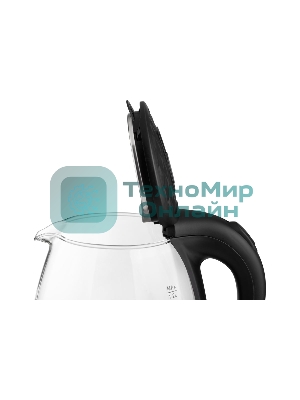 Чайник электрический Homestar HS-1053 1.2 л, стекло/пластик, черный