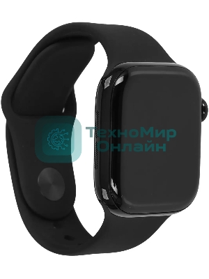 Умные часы Apple Watch Series 11 A3331 42мм OLED корп.черный Sport Band рем.черный разм.брасл.:M/L (MEQU4LW/A)