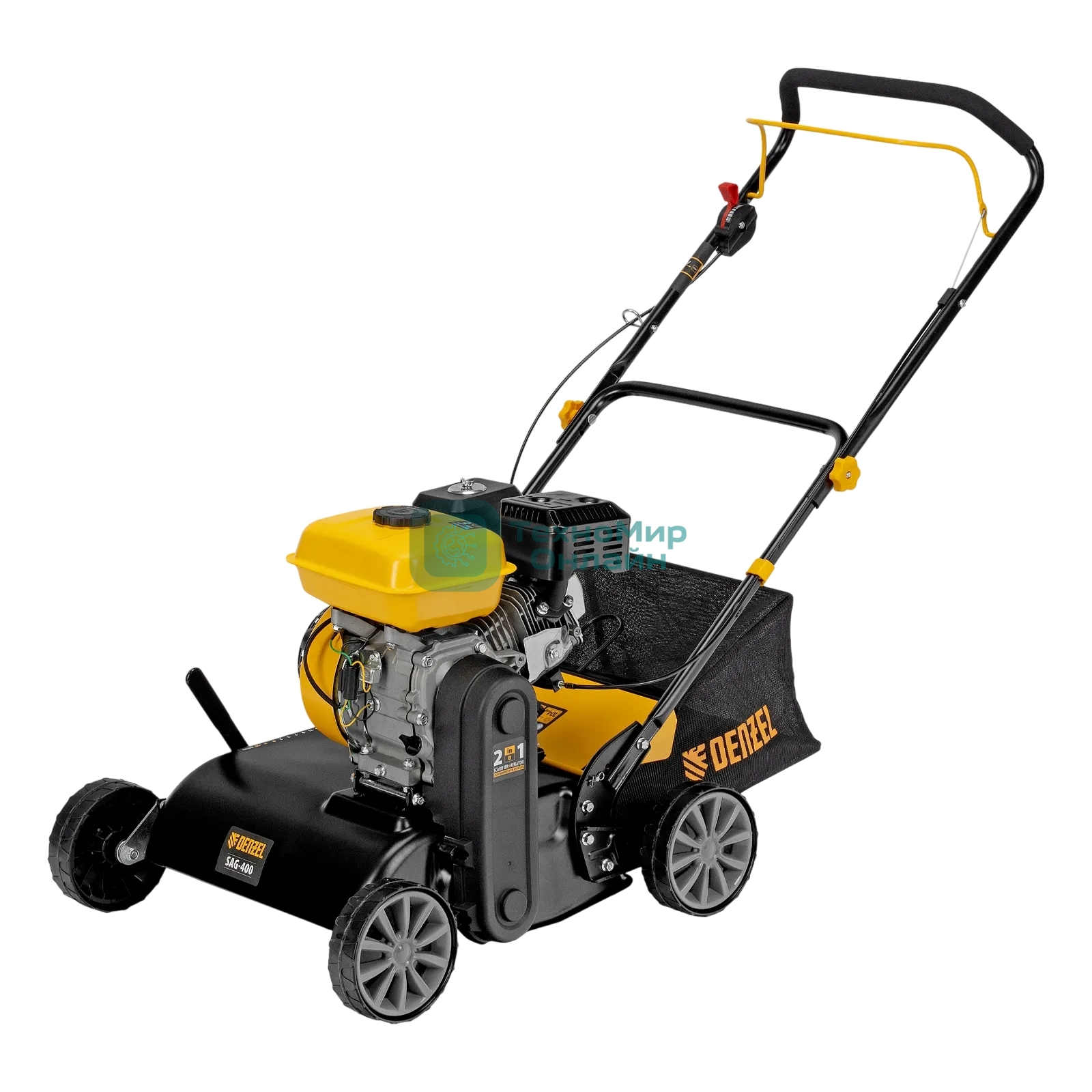 Скарификатор-аэратор бензиновый Denzel SAG-400, 212 см3, -15/+10 мм, 40 см