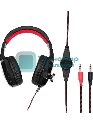 Гарнитура Oklick HS-L320G Phoenix чёрный, проводная, 3.5 мм