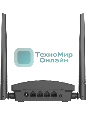 Роутер беспроводной Digma DWR-N301 N300 10/100BASE-TX черный (упак.:1шт)
