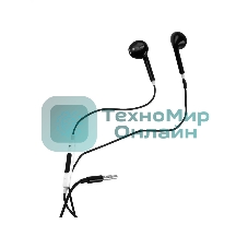 Проводные наушники Red Line SP17 черный, вкладыши, Jack 3.5 мм, встроенный микрофон