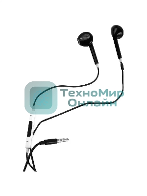 Проводные наушники Red Line SP17 черный, вкладыши, Jack 3.5 мм, встроенный микрофон