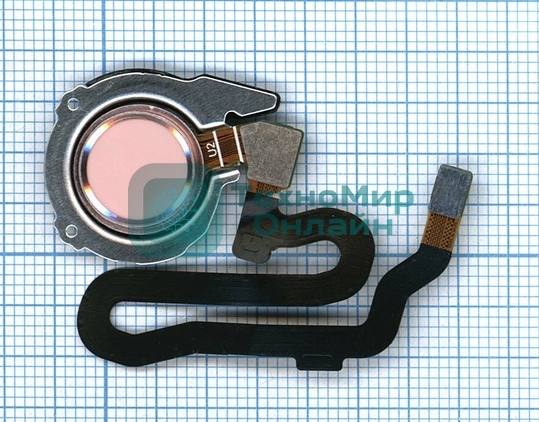 Кнопка HOME в сборе с механизмом и шлейфом для Huawei Honor 8, розовая