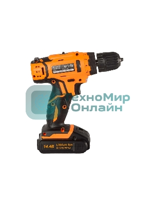 Дрель-шуруповерт Вихрь ДА-14,4Л-2, 14,4 В, 2 Ач, 40 Нм, щеточный