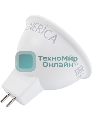 Лампа cветодиодная LED MR16 IEK LL-MR16-08-230-30-GU5-G софит 8Вт 230В 3000К GU5.3 GENERICA