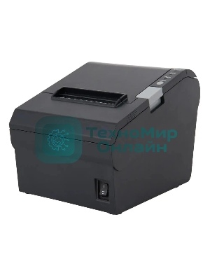 Чековый принтер Mertech MPRINT G80 прямая термопечать, 203 dpi, 250 мм/сек, Ethernet, RS-232, USB, Wi-Fi, черный