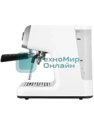 Кофеварка рожковая Kitfort КТ-7170 серебристый/белый, исп. кофе - молотый, 2,8 л, 2900 Вт, 20 бар