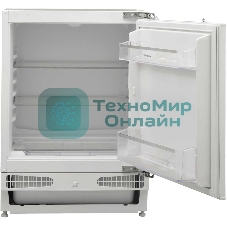 Встраиваемый холодильник Korting KSI 8181, белый однокамерный 133л, морозилка отсутствует, капельное