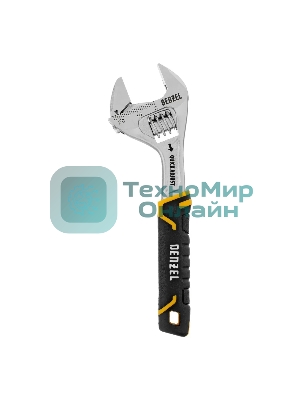 Ключ разводной Denzel 150 мм (раскрытие до 23 мм), CrV, с быстрым сбросом, кованый, TPR рукоятка