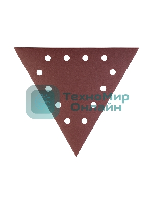 Треугольник шлифовальный PATRIOT на липучке, 285мм, 12 отверстий, Р400, 10 шт
