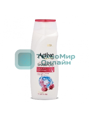 Шампунь Active укрепляющий, защита от выпадения волос CARE & BEAUTY. С корнем женьшеня, цветком гибискуса и витамином B6, 350 мл (512102056)