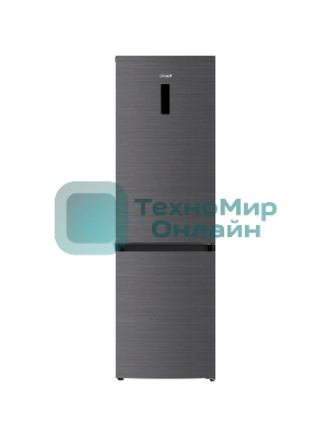 Холодильник DeLonghi DCS 19NFI IS DAMIANO серый двухкамерный 230/100л морозилка снизу, No Frost