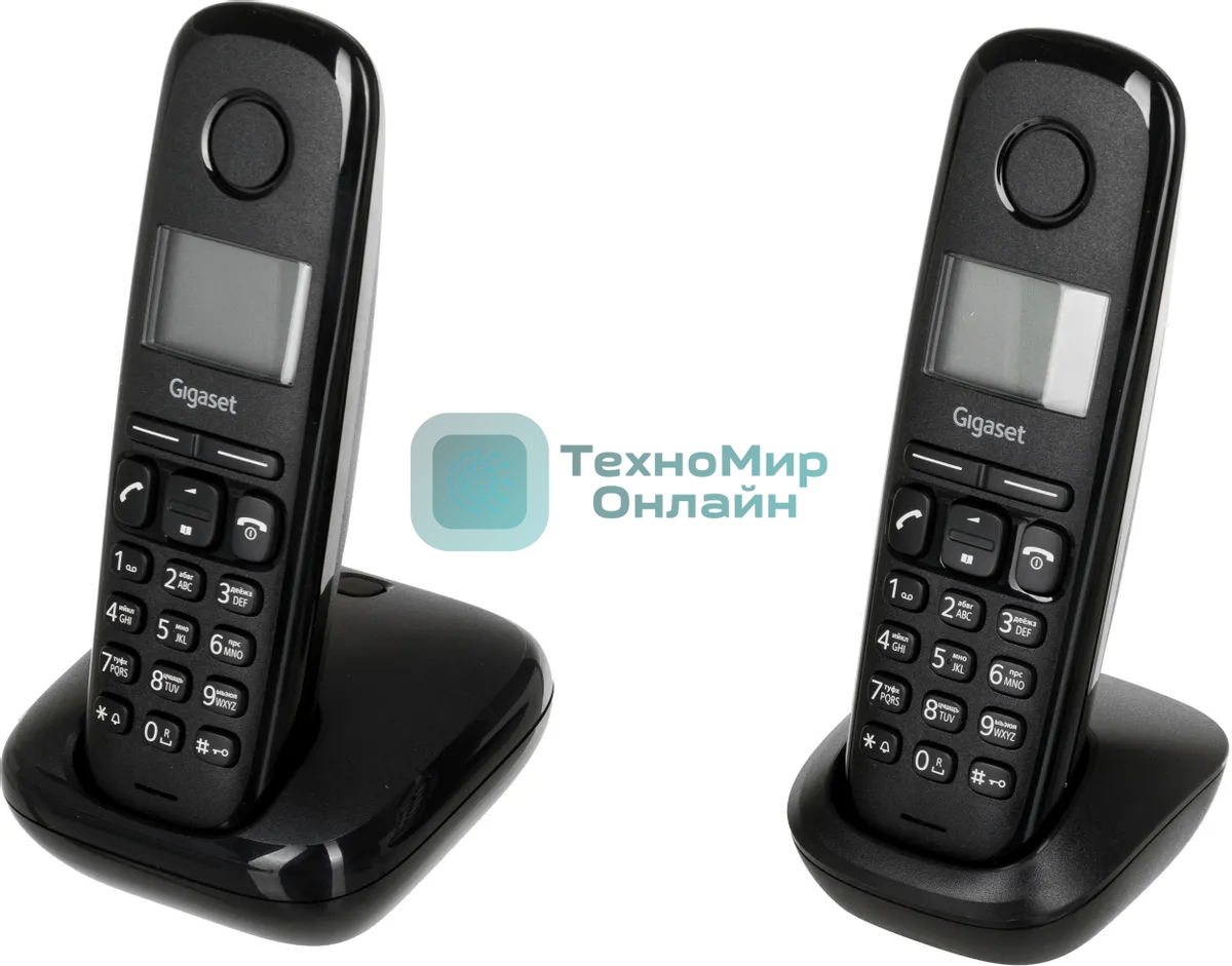 Радиотелефон Dect Gigaset A170 DUO черный (труб. в компл.:2шт) АОН