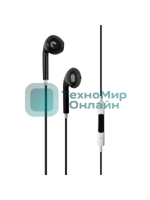 Проводные наушники Red Line SP17 черный, вкладыши, Jack 3.5 мм, встроенный микрофон