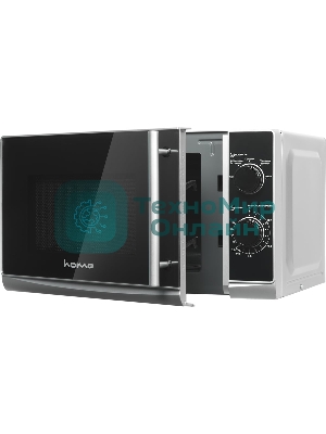 Микроволновая печь home HMM207ES черный/серебристый, 20 л, 700 Вт, переключатели - поворотный механизм
