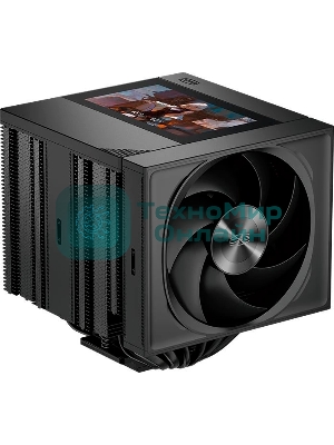 Кулер для процессора PCCooler RZ820 Display BK (290W, 4-pin PWM, LED, 169mm, Al/Cu, 8x6mm, 1x140mm + 1x150mm, 71.9/78.7CFM, 27.1/35.8dBA, 1500/2500RPM, S: 1851/1700/1200/115X/20XX, AM5/AM4, black)