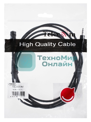 Кабель удлинительный Telecom 3.5 Jack (M) - 3.5 Jack (F), стерео, аудио, 2м