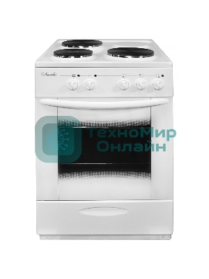 Плита электрическая Лысьва ЭП 301 МС белый, конфорок 3 шт, духовка 57 л, 50 см x 84 см x 60 см (без крышки)
