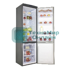 Холодильник DON R-295 G графит зеркальный двухкамерный 259/101л морозилка снизу