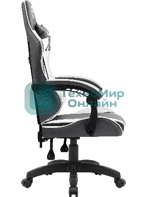 Кресло Defender Fortune серый, экокожа, 120 кг