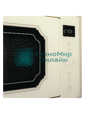 Встраиваемая микроволновая печь Korting KMI 825 RGb бежевый, 25 л, 900 Вт, переключатели - сенсор